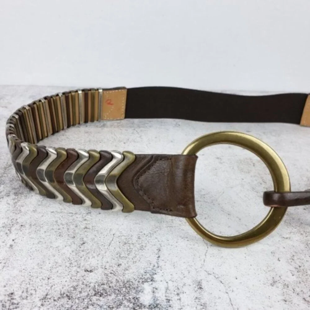 Vintage Bohemian Metal Leather Belt Adjustable Length